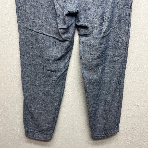 Old Navy Womens Pants Small Linen Blend Pull On Coastal Beach Minimalist Ankle - Picture 7 of 11
